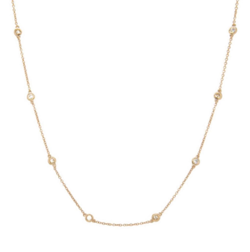 14k Necklace Cz