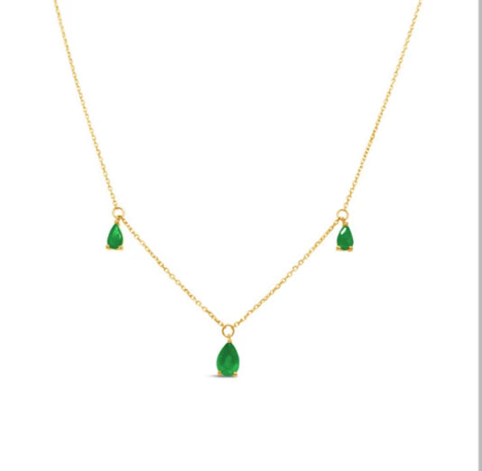 18k Necklace Emerald